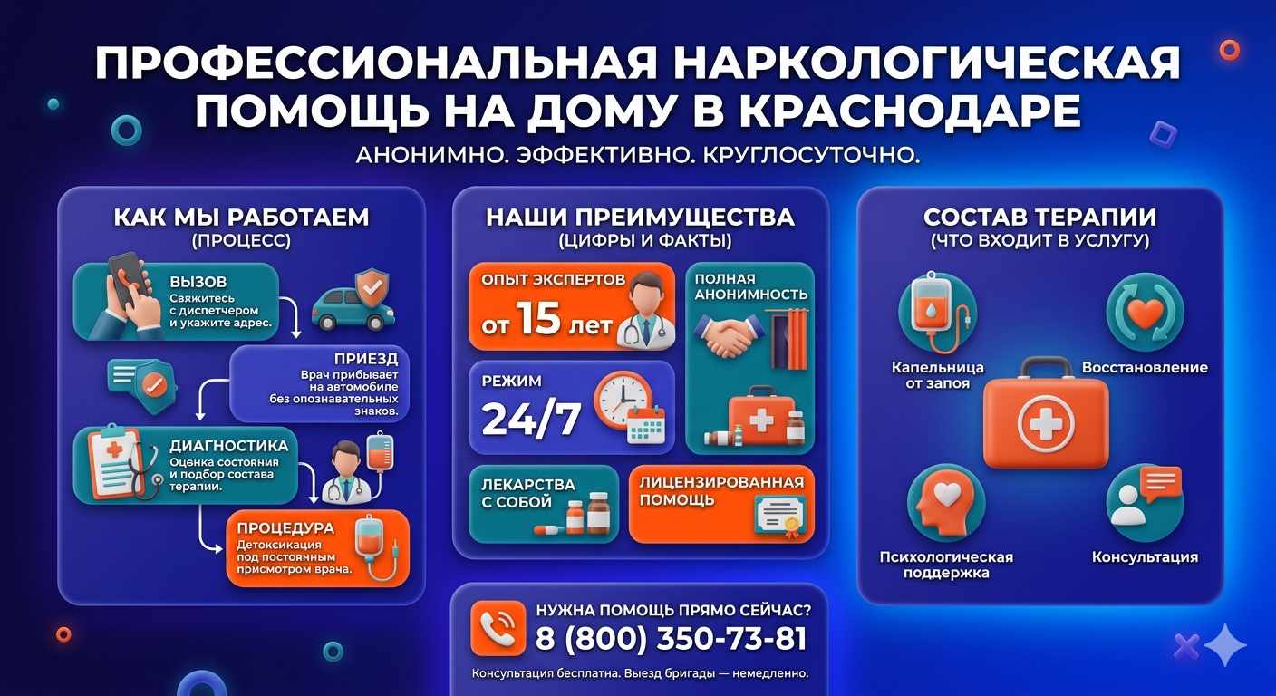 Инфографика о принципах лечения алкоголизма на дому в Ухте: этапы вызова нарколога, преимущества анонимной детоксикации и состав медицинской помощи.
